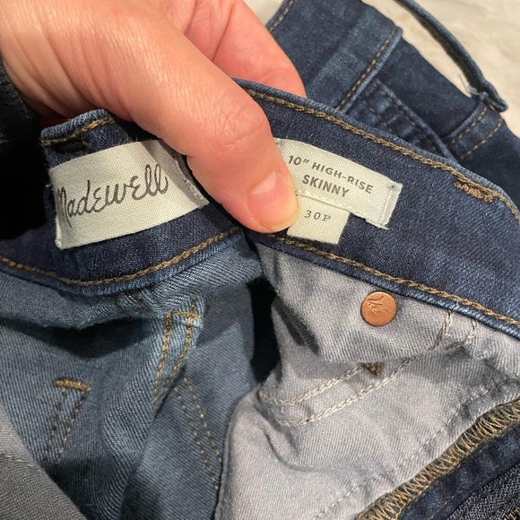 NWOT Madewell Skinny High Rise Jean 30P Dark Rinse - Picture 3 of 6